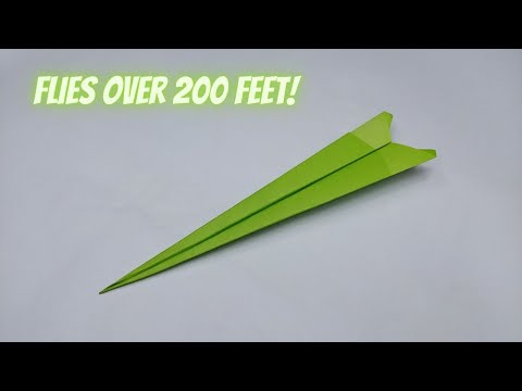 How to Make the WORLD CHAMPION Paper Airplane — Flies Over 200 Feet! BEST Easy Dart