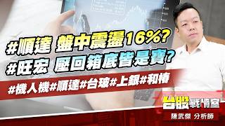 #順達 盤中震盪16%?#旺宏 壓回箱底皆是寶?#機人機#順達#台玻#上銀#和椿｜小武哥投資事務所｜陳武傑