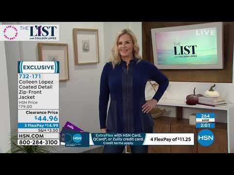 Colleen Lopez Coated Detail ZipFront Jacket