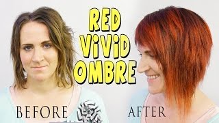 STUNNING RED VIVID OMBRE COLOR CORRECTION TUTORIAL