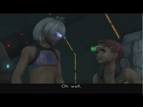 Xenosaga III HD Cutscene 167 - Escape from Labyrinthos (E.S. Hangar) - ENGLISH - SWIMSUIT MODE