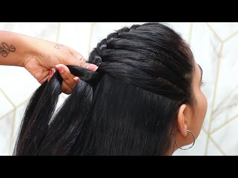 How To French Fishtail Braid Step by Step For Beginners | Cute Long hair Girls 2023