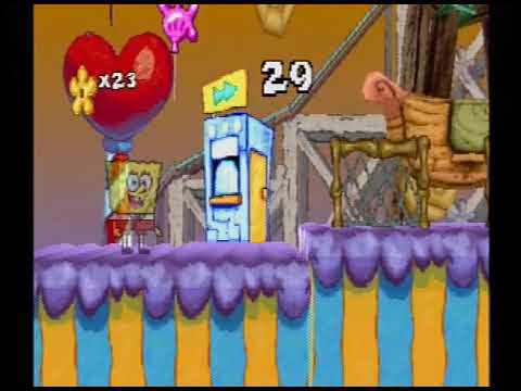 SpongeBob SquarePants: SuperSponge (PS1): Ch. 1 Bonus- Big Wheel (Walkthrough)
