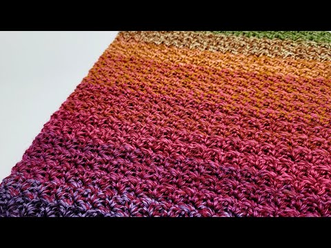 EASY Crochet Stitch For Blankets and Scarfs / Beginner Crochet / Thicket Stitch