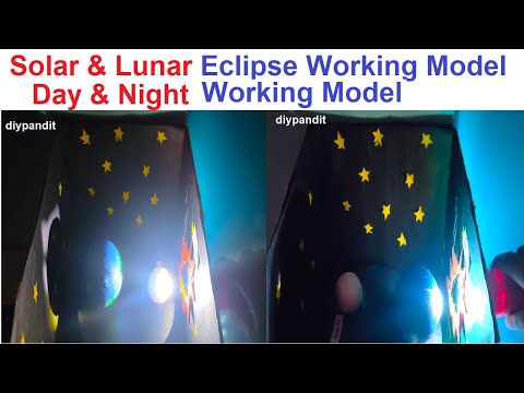 day and night working model 3d for science project exhibition innovative and new ideas DIY pandit