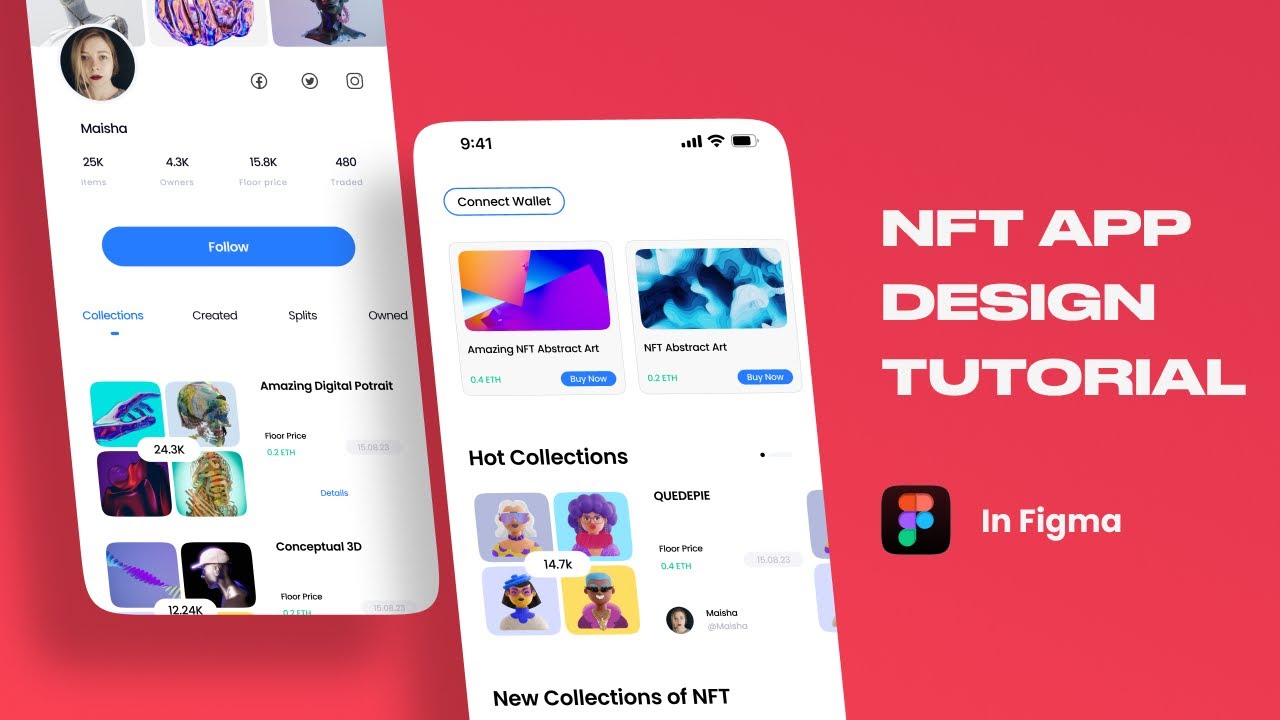 NFT App UI Design Tutorial in Figma | Figma Tutorial for Beginners