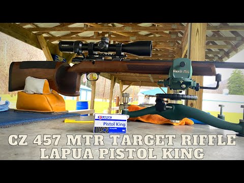 CZ 457 MTR .22LR- Bolt Action Target Rifle Testing Some Lapua Pistol King @50yrds