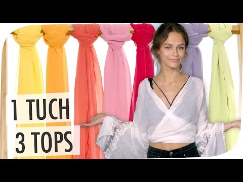 3 ARTEN Top aus Tuch binden | AMissMelle | #flipfashion