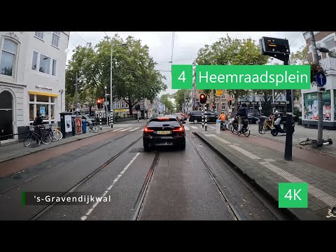 Tram Rotterdam| 4K Cabview| Line 4 Molenlaan-Heemraadsplein| Alstom Citadis
