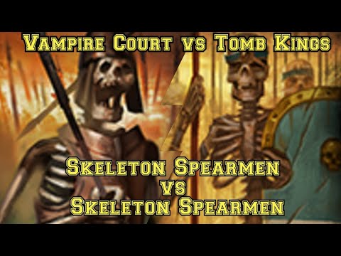 12484 Skeleton Spearmen! Total War Warhammer 2: Cinematic Battle | Tomb Kings vs Vampire Count