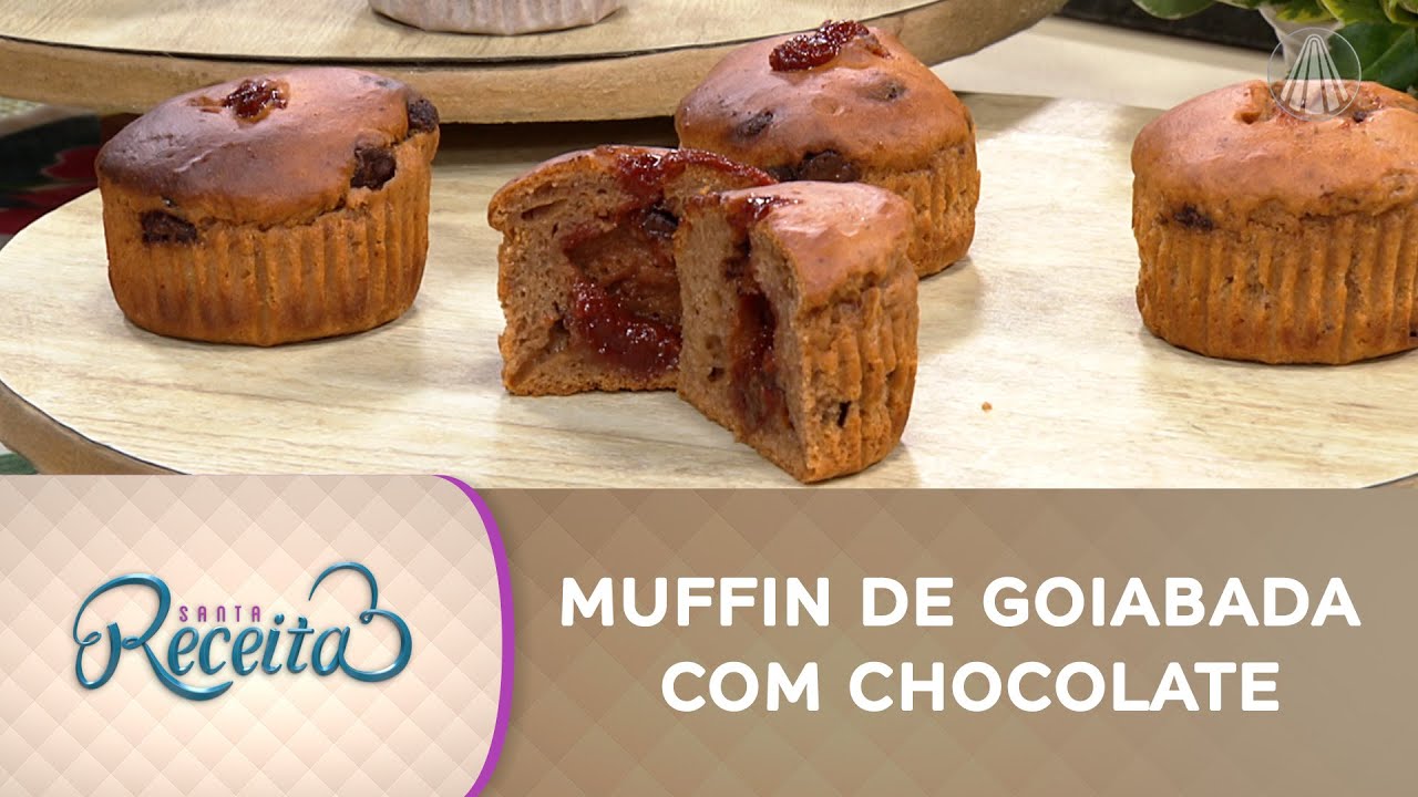 Muffin de Goiabada com Chocolate para o seu café da tarde