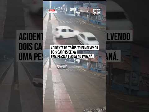 Acidente de trânsito envolvendo dois carros deixa uma pessoa ferida no Paraná.