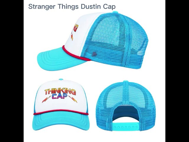 Vídeo relacionado con Ubaywey Dustin - Gorra de béisbol para cosplay, accesorio para adultos, Halloween, carnaval (amarillo+azul)