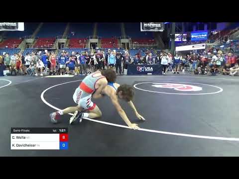 94 Lbs Semifinal - Cole Welte, Nebraska Vs Kole Davidheiser, Pennsylvania 3a05