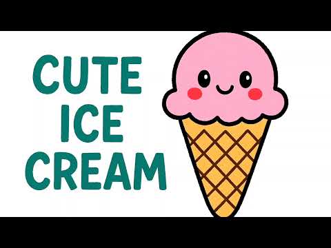 "How to Draw a Cute Ice Cream | Easy Step-by-Step Drawing Tutorial for Kids