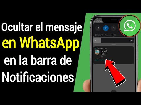Cómo ocultar el mensaje de WhatsApp en la barra de notificaciones |Ocultar notificación de contenido