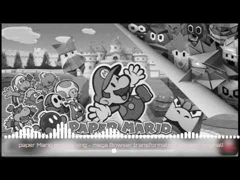 paper Mario origami king - mega Bowser transformation (slowed original)