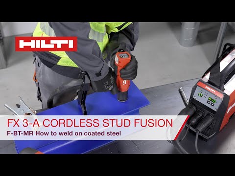 Hilti Cordless Stud Fusion - F-BT-MR - How to Weld on Coated Steel