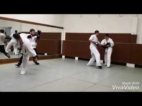Sparring kyokushin au Dojo Sekai Kan de Lucian Gogonel