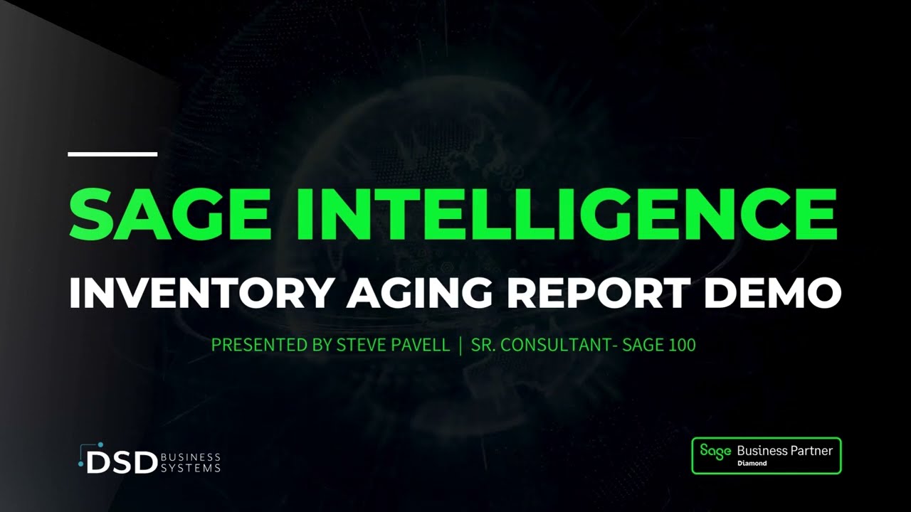 Sage Intelligence Product Demo: Inventory Aging Report