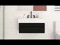 Mobile Lavabo Nero 90x38,5x45 cm in Legno Multistrato - Foto miniatura 4