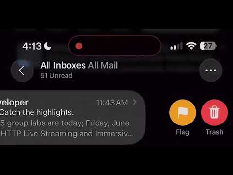 iOS 26 new cell swipe actions design