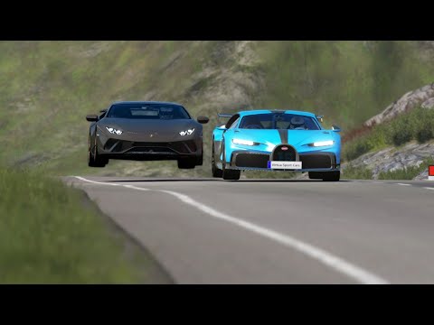 Lamborghini Huracan Performante DMODeejay 975whp vs Bugatti Chiron Pur Sport 1500bhp at Highlands