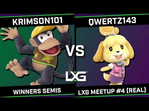 Krimson101 (Diddy Kong) vs qwertz143 (Mii Gunner/Isabelle) - lxg meetup #4 (real)