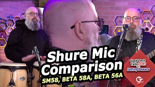 Video thumbnail for Comparing 3 Microphones from Shure - SM58, BETA 58A, and BETA 56A by Geekazine