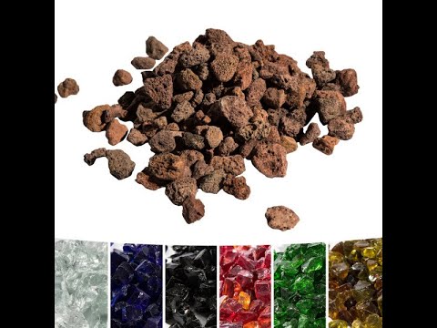 Teamson Home 3 kg Lava Rocks for Propane Gas Fire Pits, Natural Fire Stones, Safe for Outdoor Garden Gas Firepits, Brown - Brown