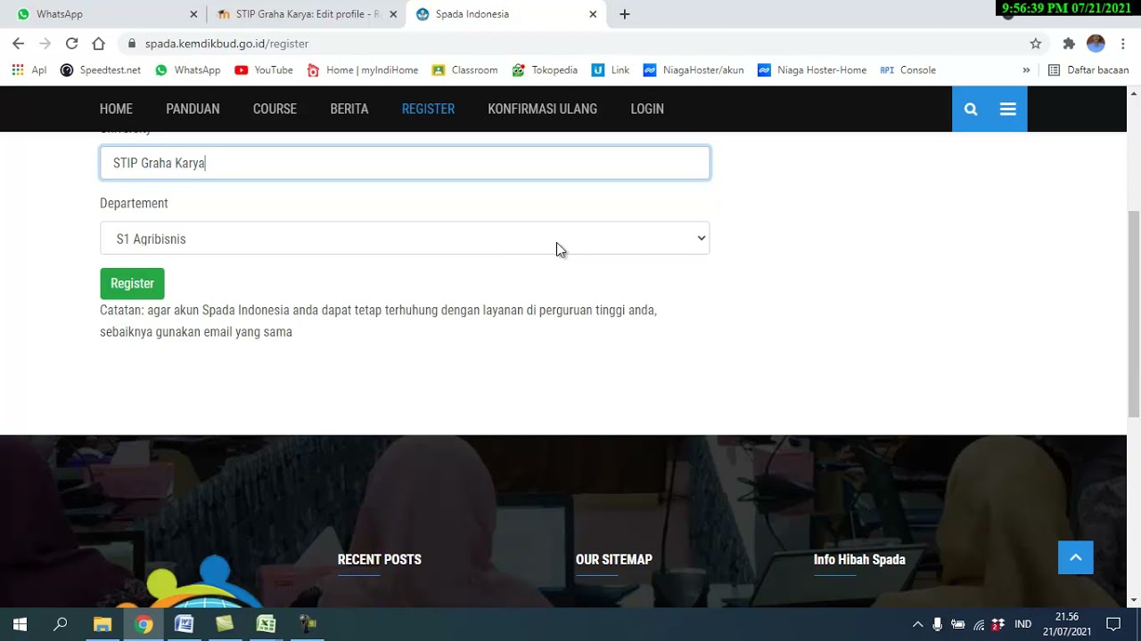 8). Cara Daftar Akun Spada