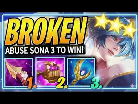 ABUSE THIS BROKEN SONA 3 COMP FOR FREE WINS in TFT RANKED! - Set 16 Meta | Teamfight Tactics Guide