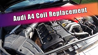 Audi A4 Misfire Coil and Spark Plug Removal