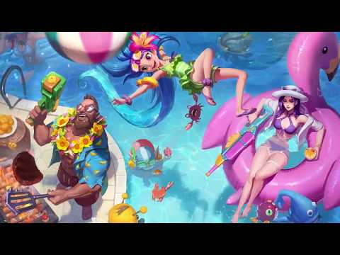 All New 2018 Pool Party Skins Spotlight Zoe Caitlyn Gangplank (League of Legends)
