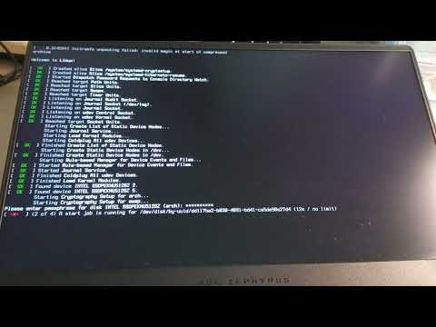 Arch Linux boot w/ LUKS & efistub