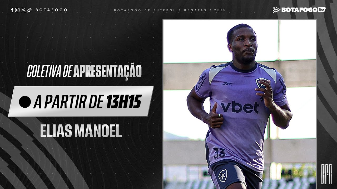 AO VIVO | Botafogo apresenta oficialmente atacante Elias Manoel no Nilton Santos AO VIVO | Botafogo apresenta oficialmente atacante Elias Manoel no Nilton Santos