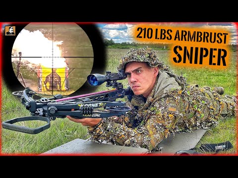 CROSSBOW as a SNIPER! - How far can you shoot with 210 lbs? | Survival Mattin