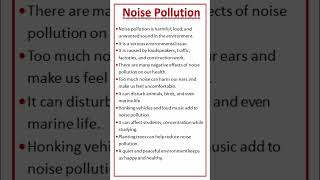 Essay on Noise Pollution #shorts #youtubeshorts #pollution #noisepollution #learnenglish #noise #yt