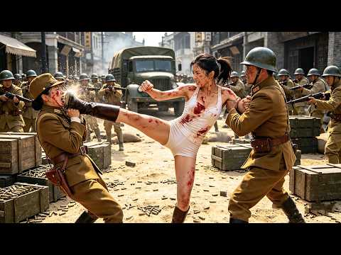 軟弱少女假意被俘，伺機掙脫繩索，血洗日軍小隊 🔥 抗日 | Kung Fu