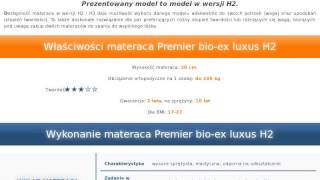 Materac Premier bio-ex luxus H2 Materasso Amadu.pl