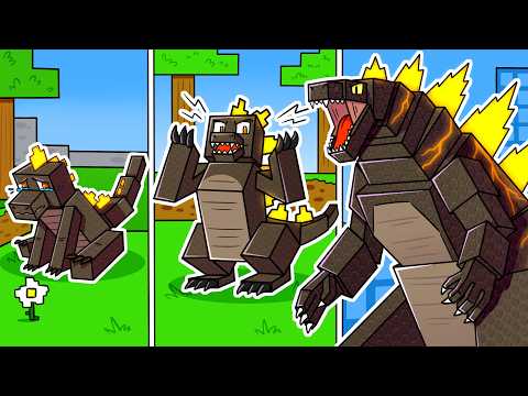 I Survived 100 DAYS as GODZILLA in HARDCORE Minecraft!