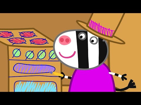 Zoë Zebra and Peppa Pig Craft a Cardboard Castle! 🏰 🐽 Peppa Pig Full Episodes