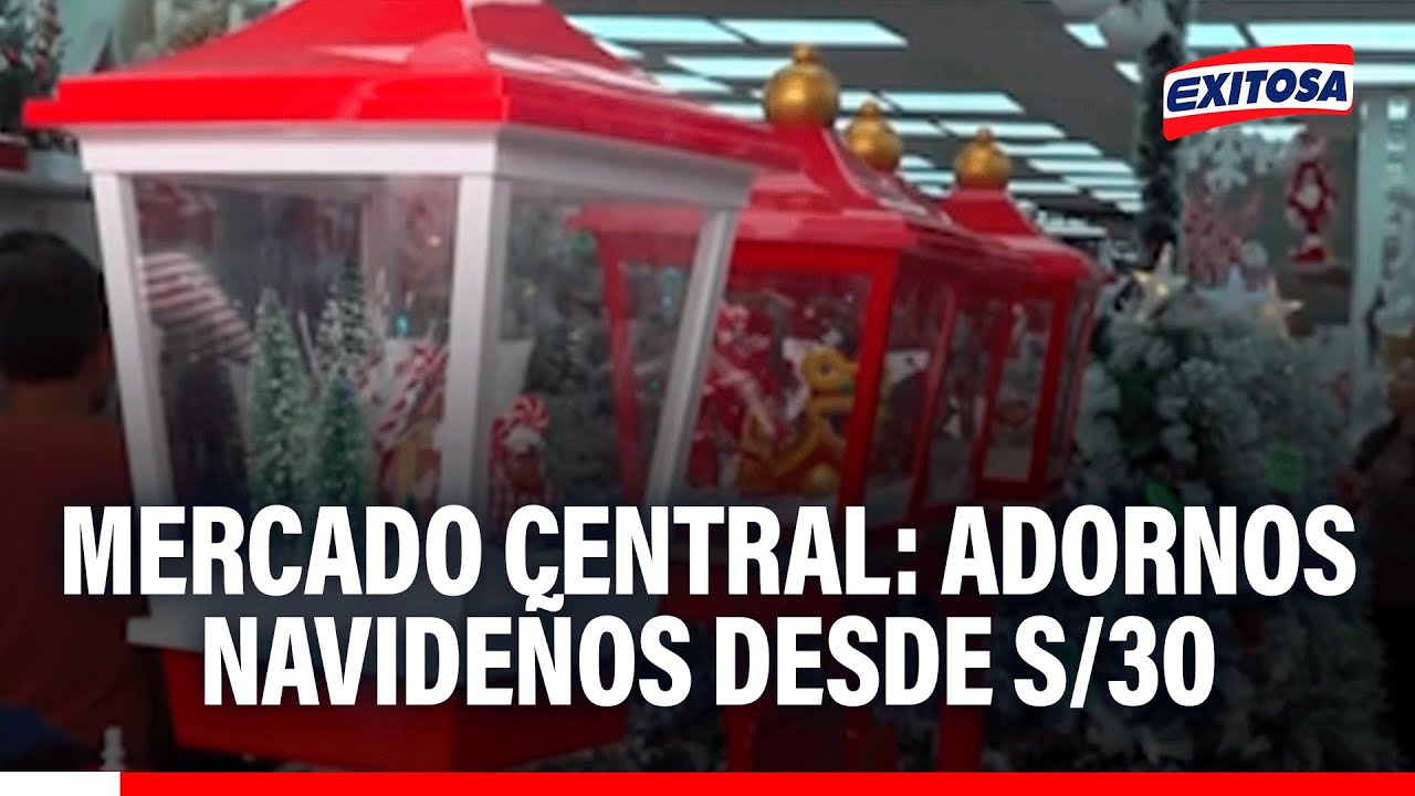 🔴🔵 Adornos navideños desde S/30 y árboles novedosos desde S/180 en el Mercado Central