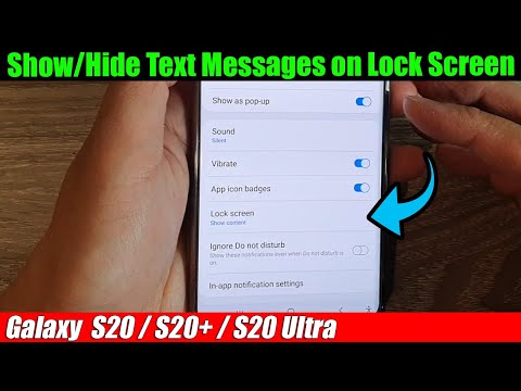 Galaxy S20/S20+: How to Show/Hide Text Messages on Lock Screen