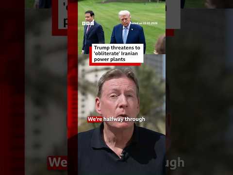 Trump threatens to "obliterate" Iranian power plants. #Iran #StraitOfHormuz #DonaldTrump #BBCNews