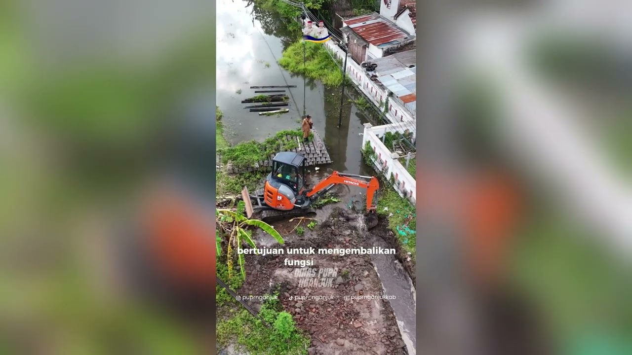 Gerak Cepat PUPR Nganjuk Atasi Genangan di Pasar Sukomoro