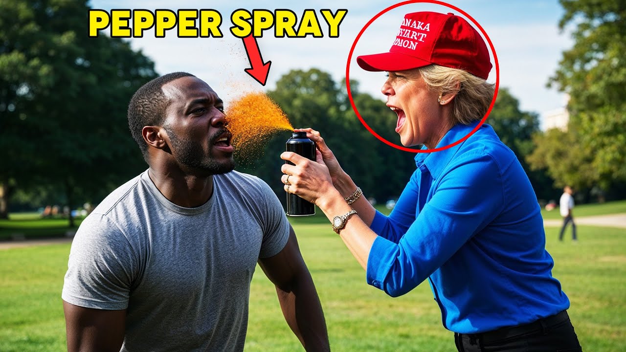 Racist Woman Pepper Sprays Black Man and Accuses Him Of Theft, 3 Minutes Later She Gets Karma