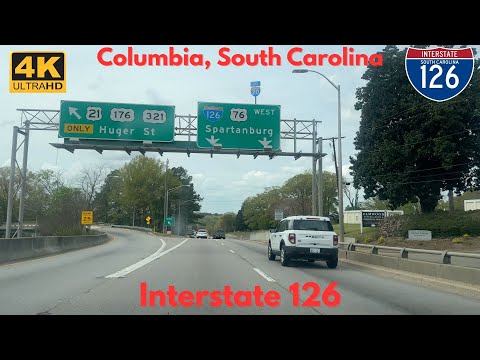 I-126 West - Columbia, SC [4K]