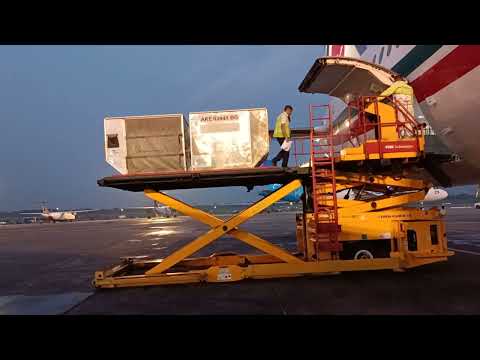 বিমানে যাত্রীদের মালামাল  উঠানোর দৃশ্য