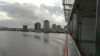 preview picture of video '11/5/2018 Carnival Triumph Cruise Ship - Leaving New Orleans Port'